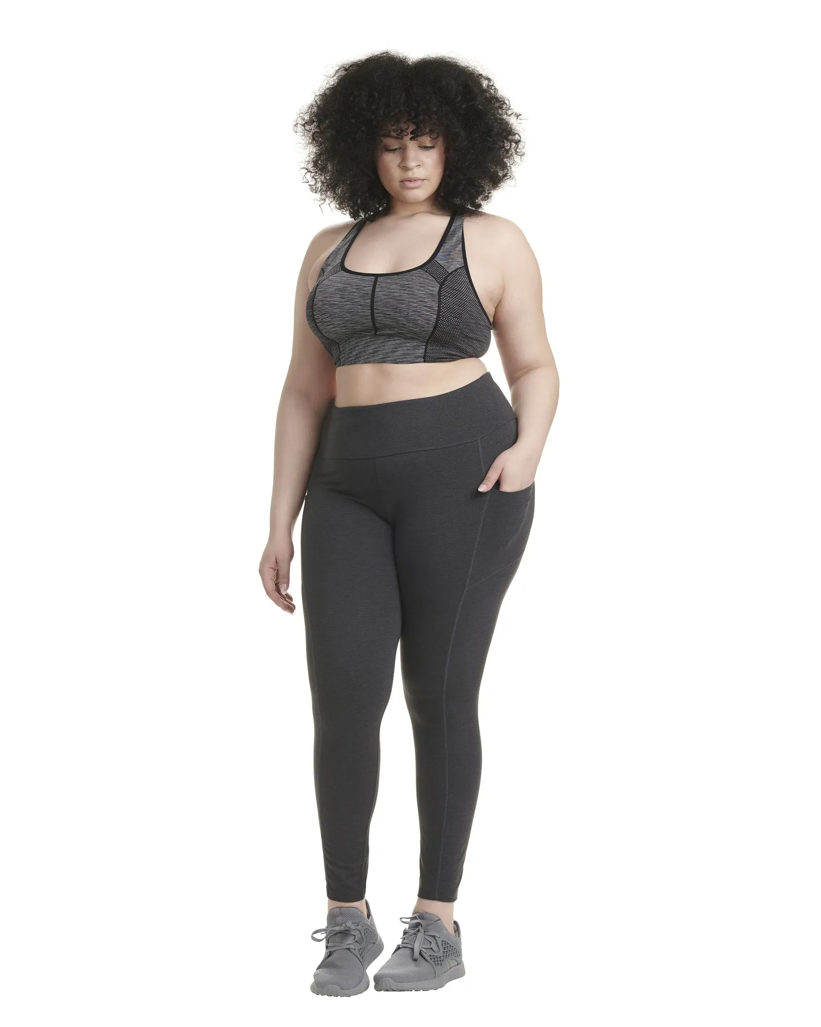Giselle Essential Athleisure Legging | Charcoal Grey
