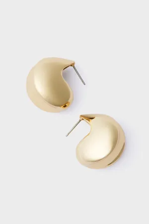Gold Nouveaux Puff Earrings