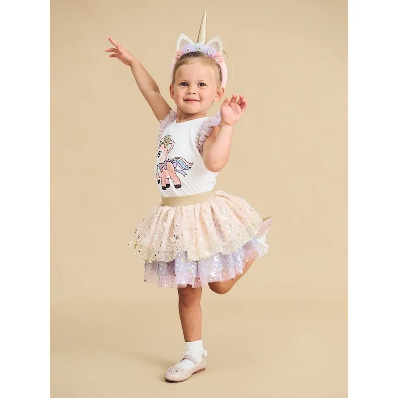 Huxbaby Reindeer Friends Tulle Skirt