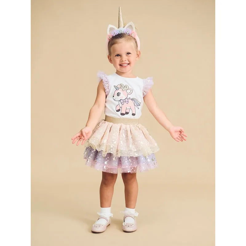 Huxbaby Reindeer Friends Tulle Skirt
