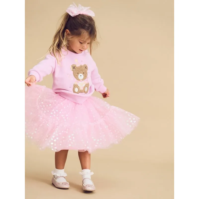 Huxbaby Shimmer Hearts Party Skirt