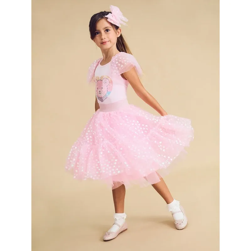 Huxbaby Shimmer Hearts Party Skirt