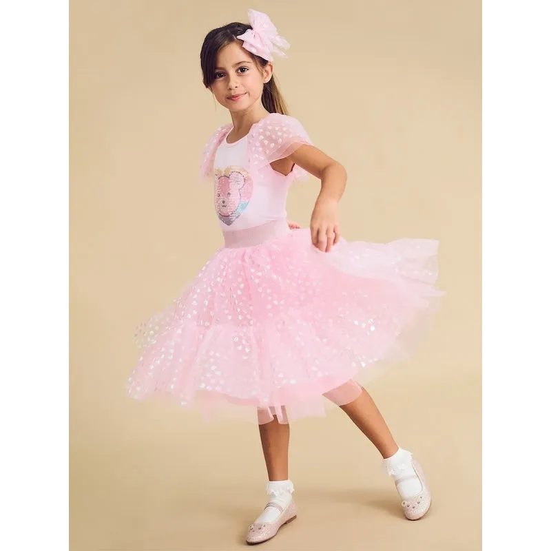Huxbaby Shimmer Hearts Party Skirt