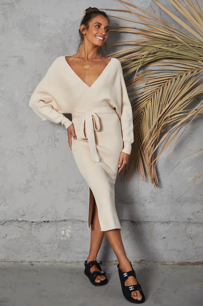 Jupiter Moon Knit Maxi Dress Nude