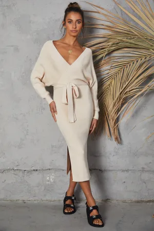 Jupiter Moon Knit Maxi Dress Nude