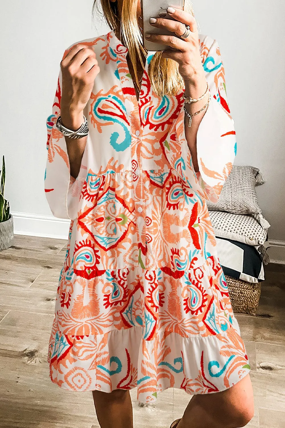Kilah Boho Tiered Mini Dress | DROPSHIP
