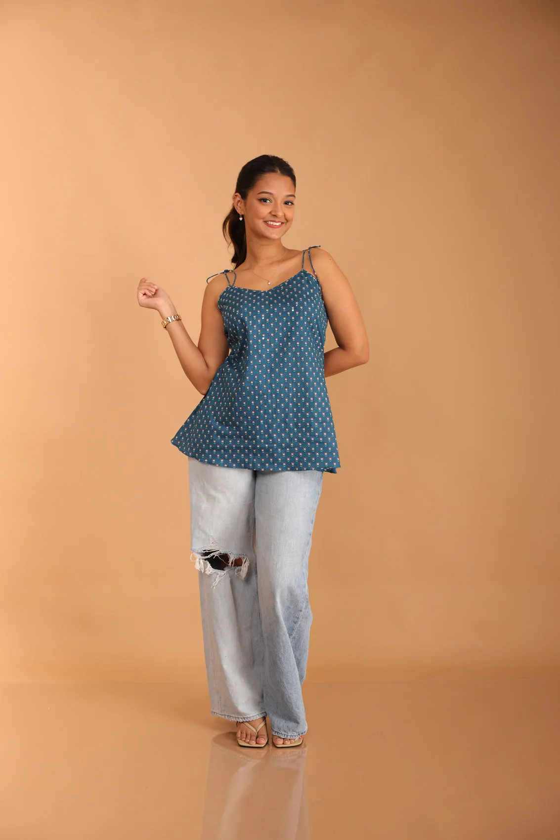 La-La Blue Short Kurti