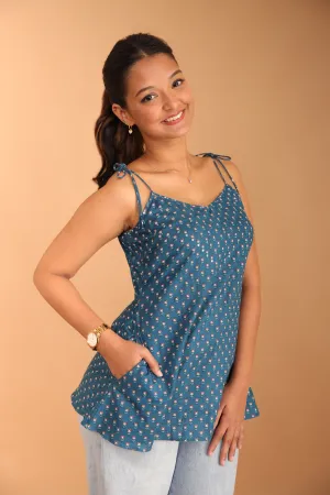 La-La Blue Short Kurti
