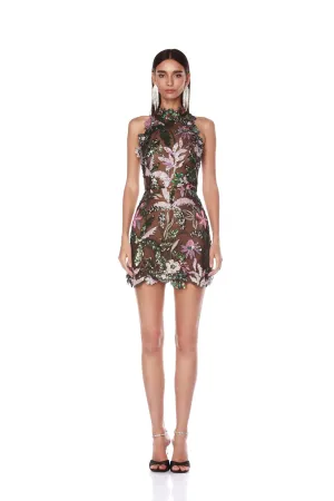 Leona Embroidered Mini Dress