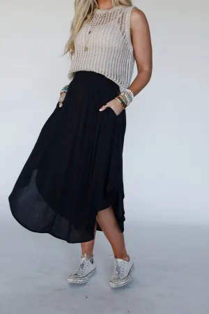 Light Trail Maxi Skirt - Black
