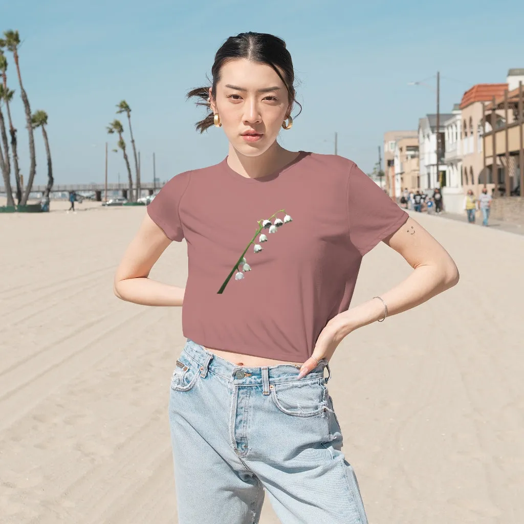 Lilly Women's Flowy Cropped Tee