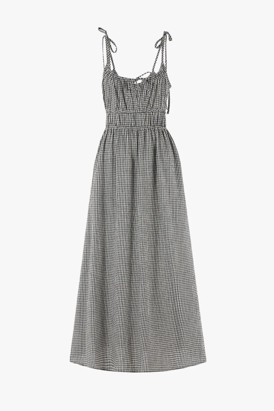 Matrix Gingham Strappy Midi Dress