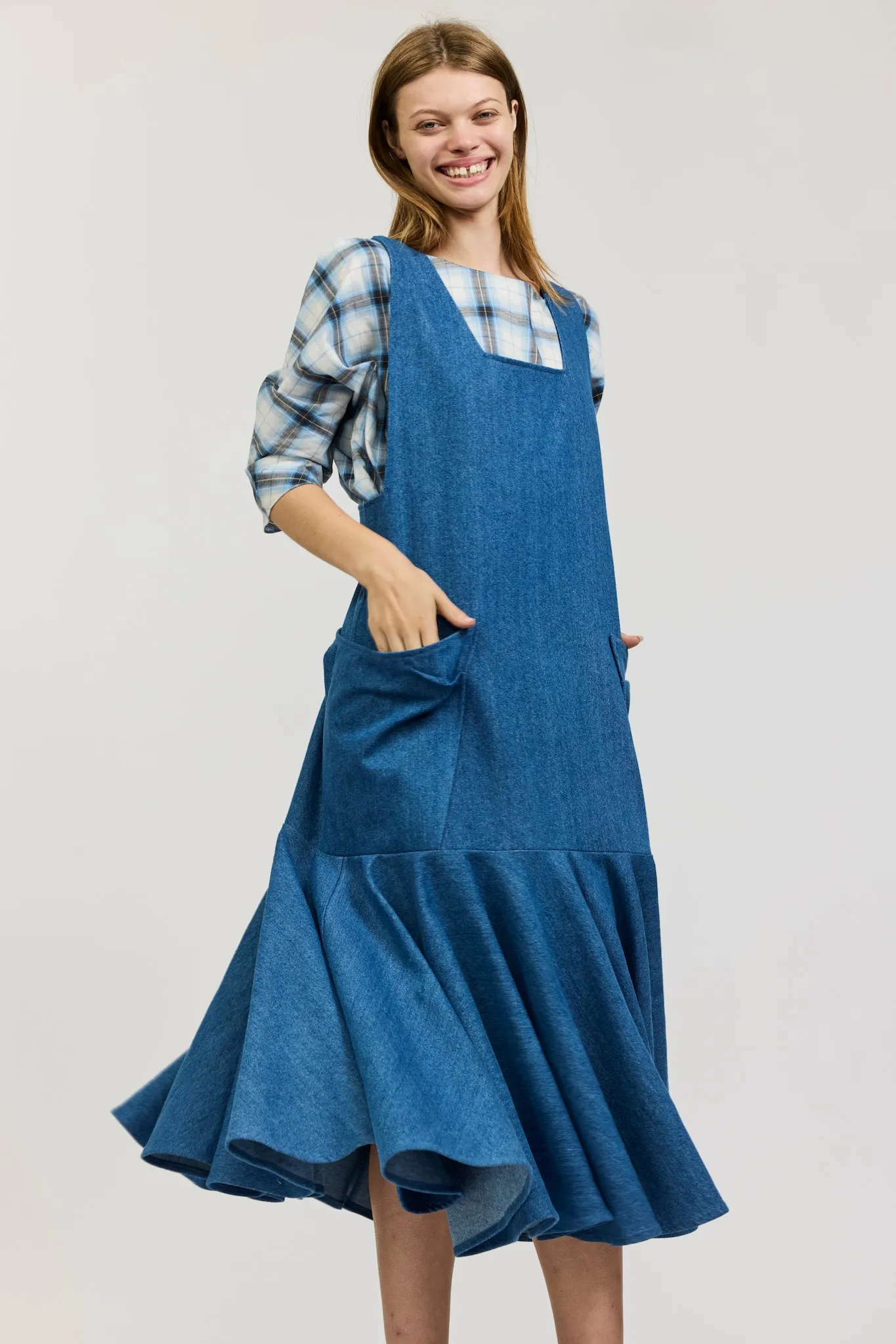 Meredith Dress in Blue Denim