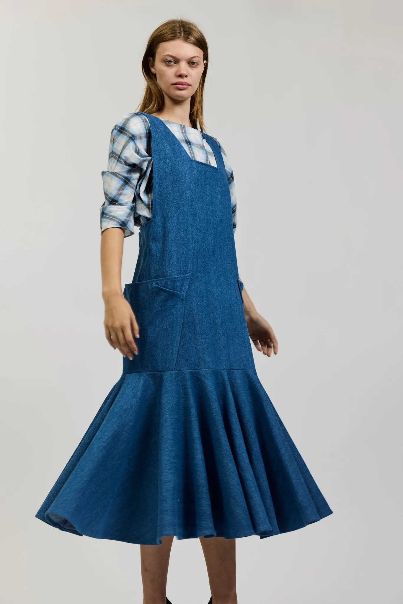 Meredith Dress in Blue Denim