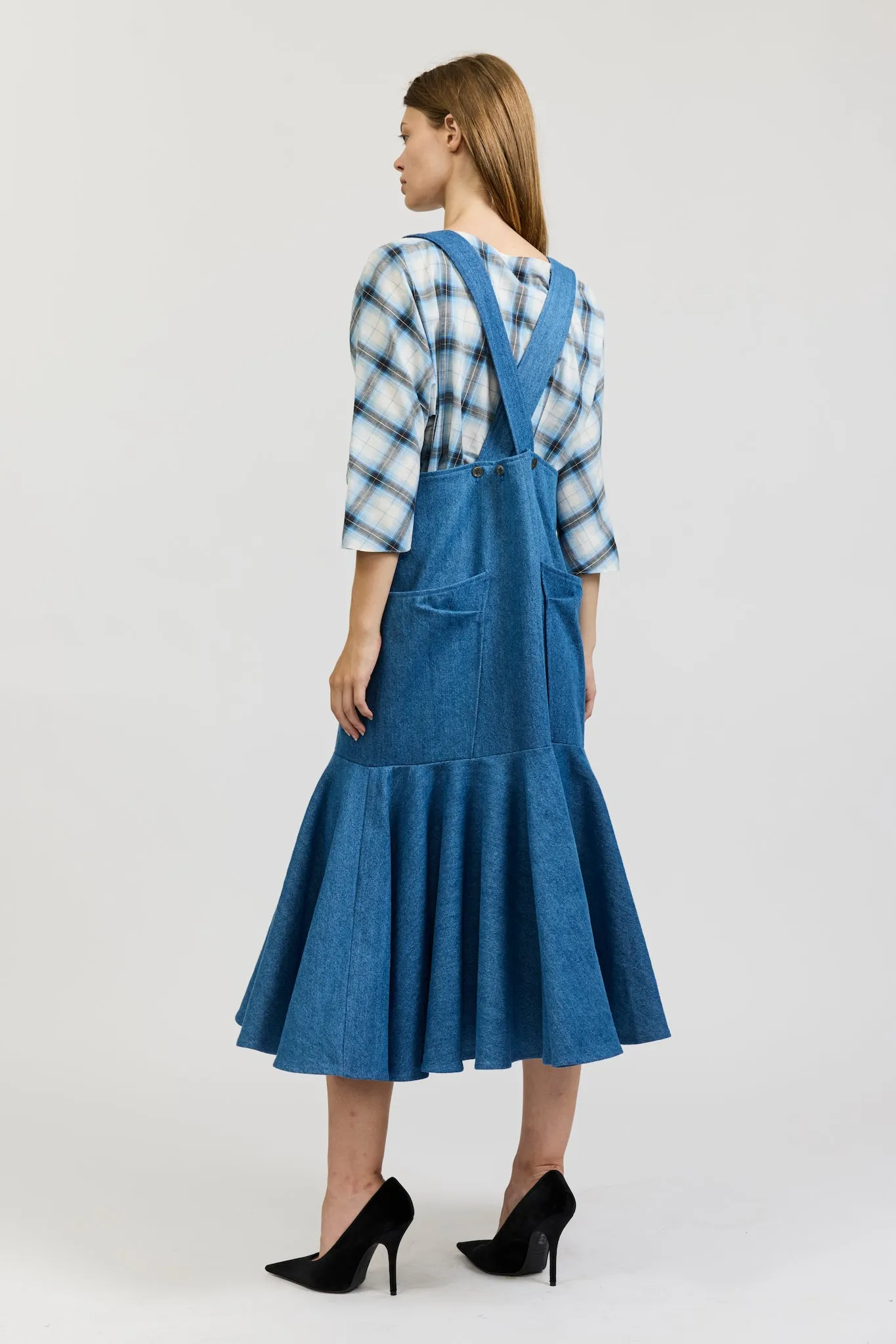 Meredith Dress in Blue Denim