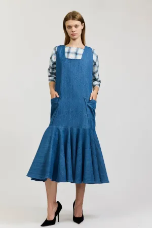 Meredith Dress in Blue Denim