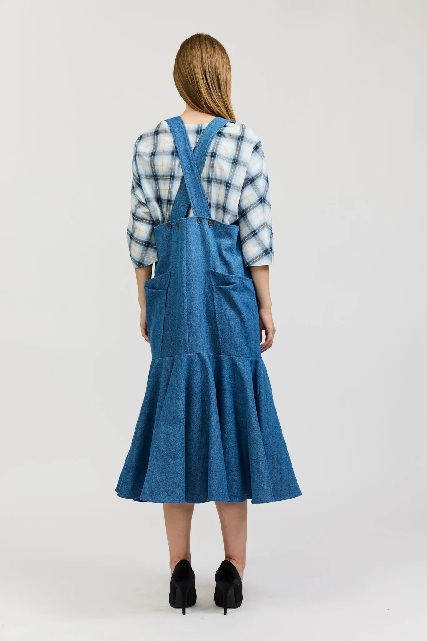 Meredith Dress in Blue Denim