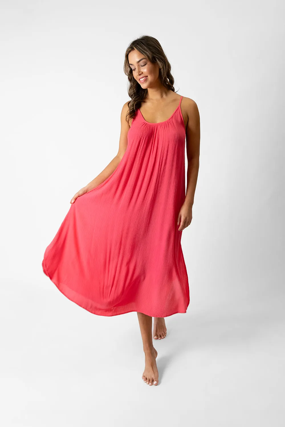 Miami Side Slit Strappy Midi Dress
