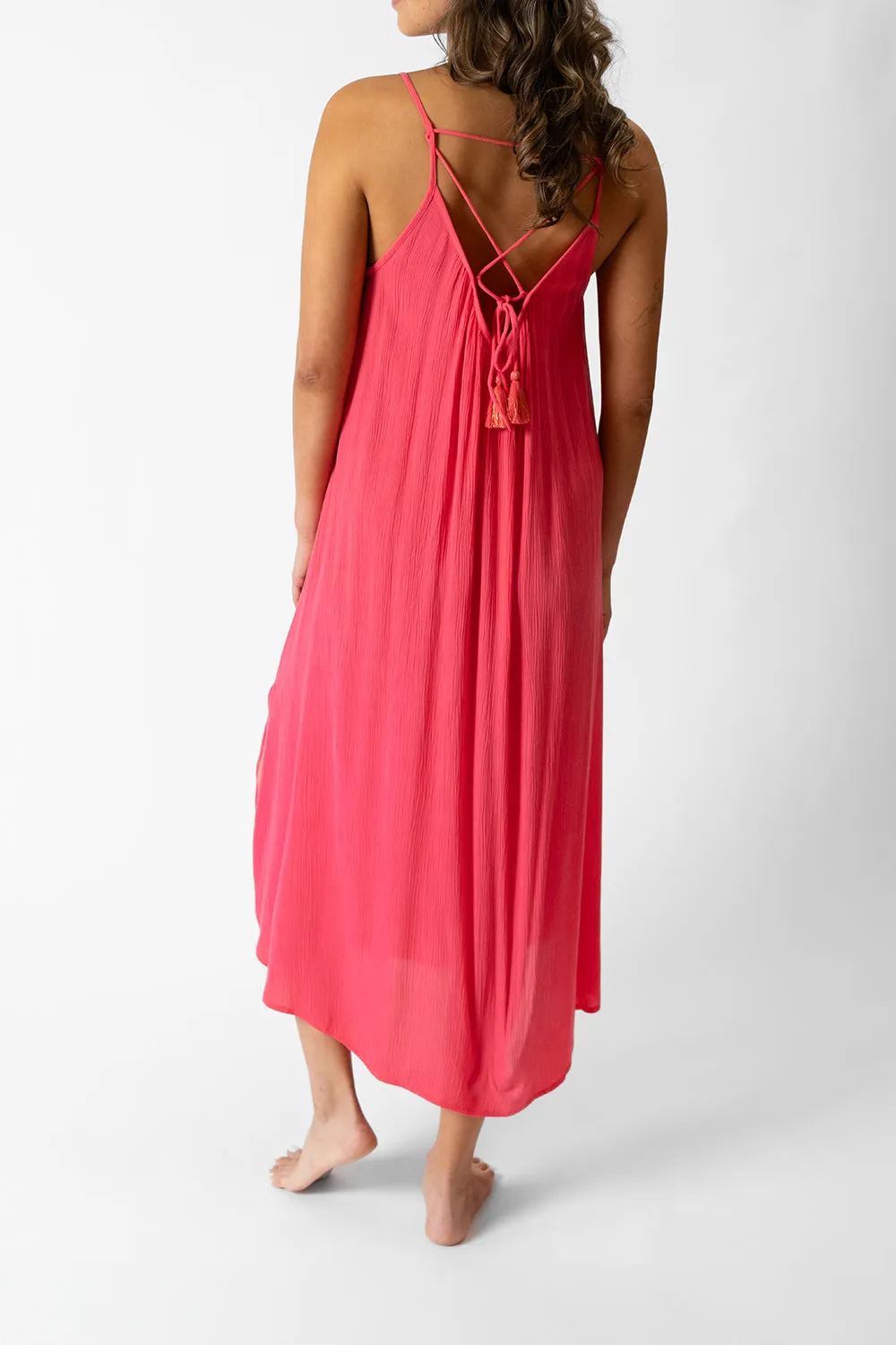 Miami Side Slit Strappy Midi Dress