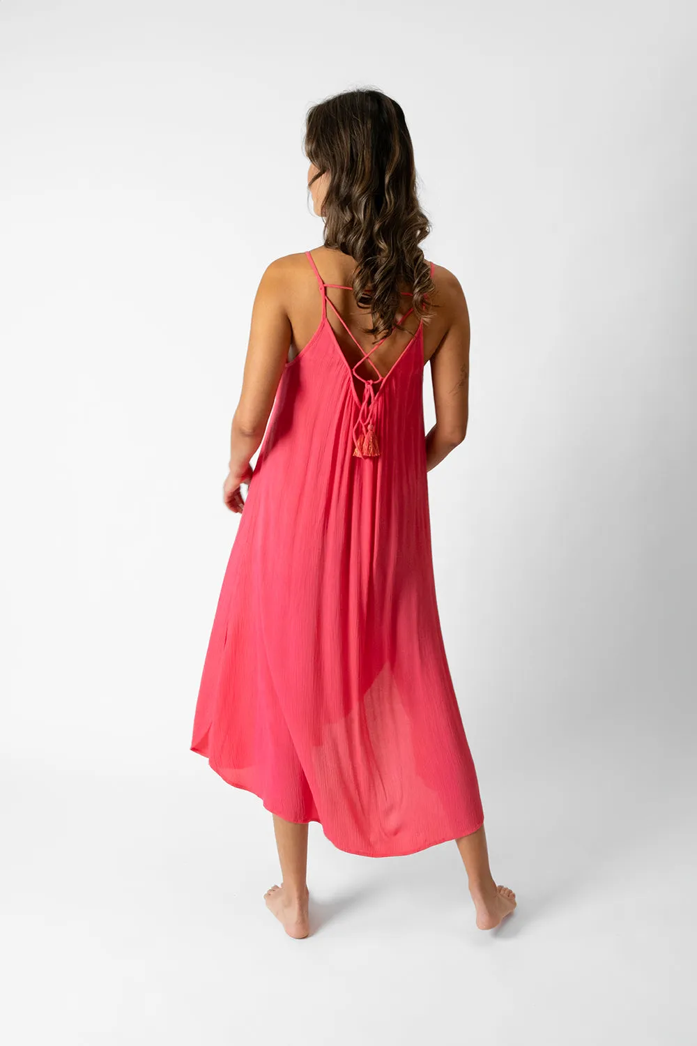 Miami Side Slit Strappy Midi Dress