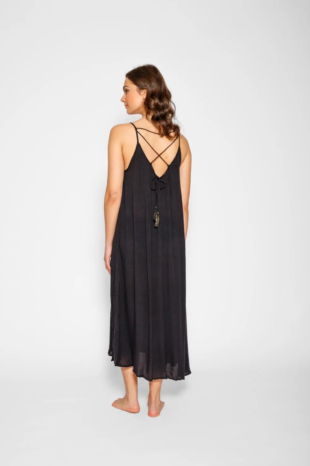 Miami Side Slit Strappy Midi Dress
