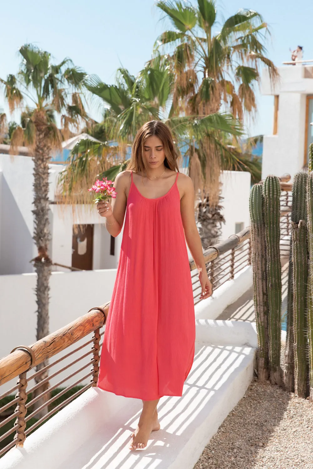 Miami Side Slit Strappy Midi Dress