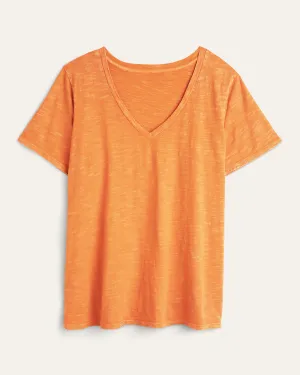 Michelle Soft Cotton Tee | Saffron