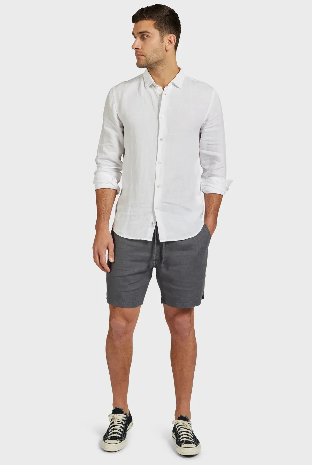 Mick Linen Shirt in White