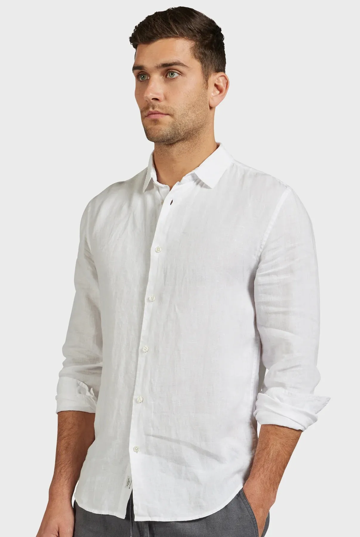 Mick Linen Shirt in White