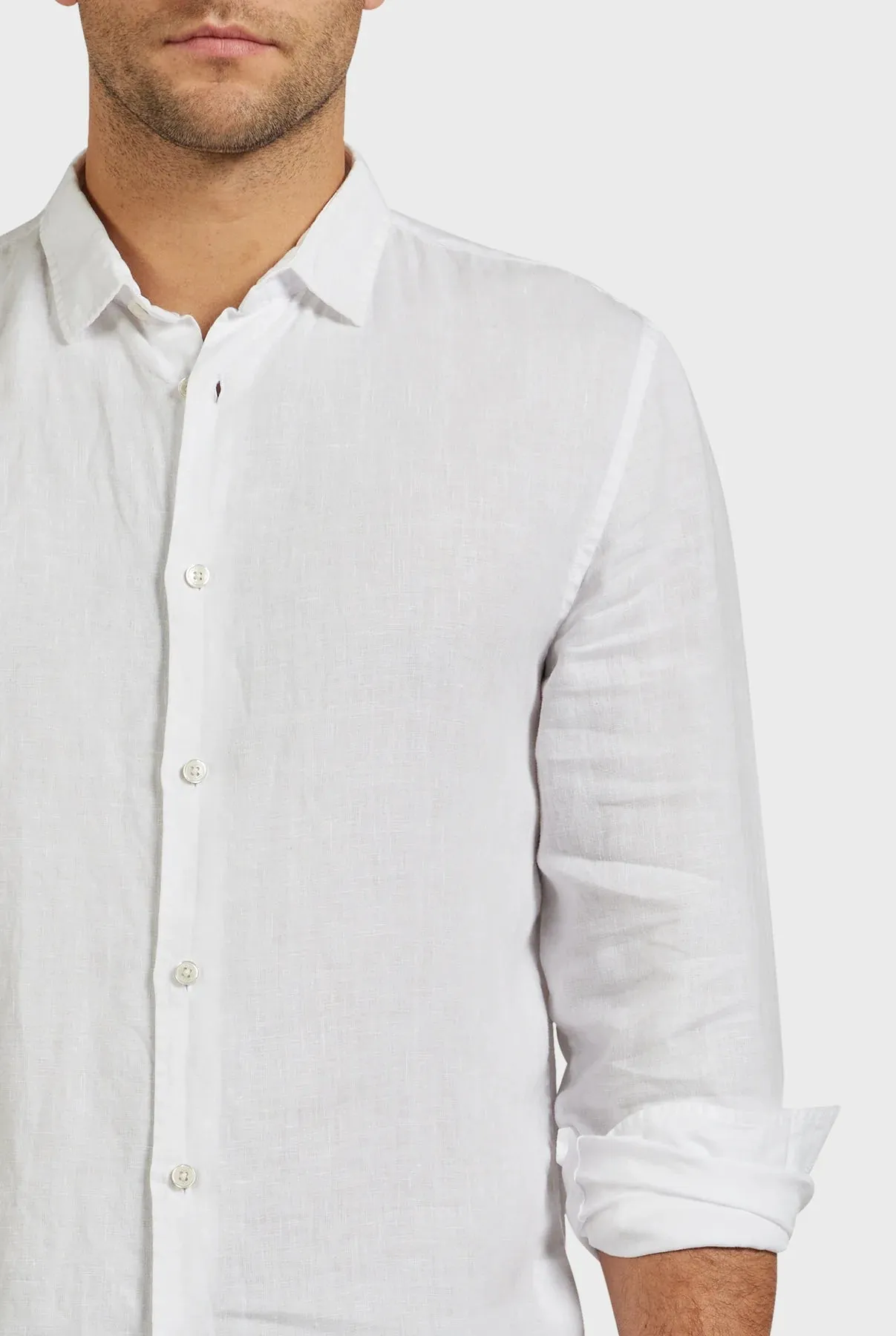 Mick Linen Shirt in White