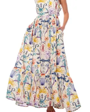 Mika Cotton Maxi Dress In Seahorses & Friend | Seahorses & Friend