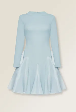 Mini dress with organza inserts