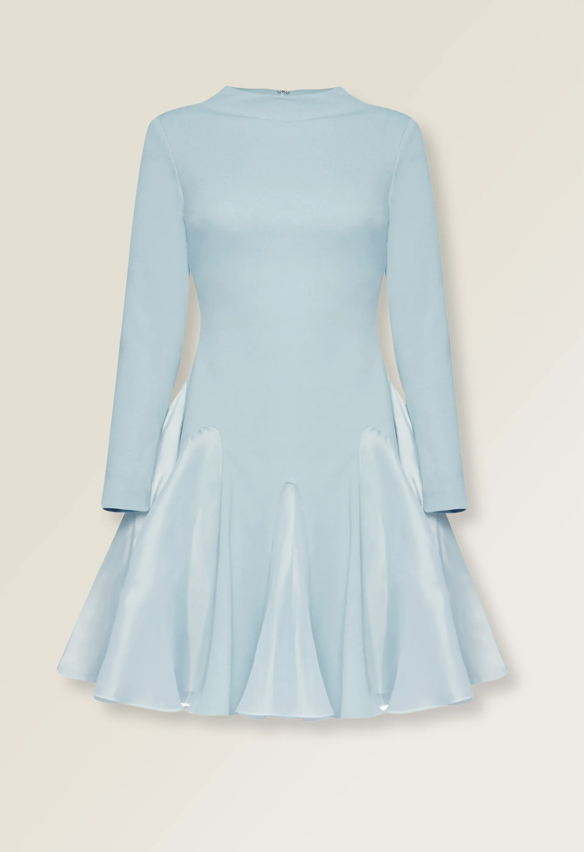 Mini dress with organza inserts