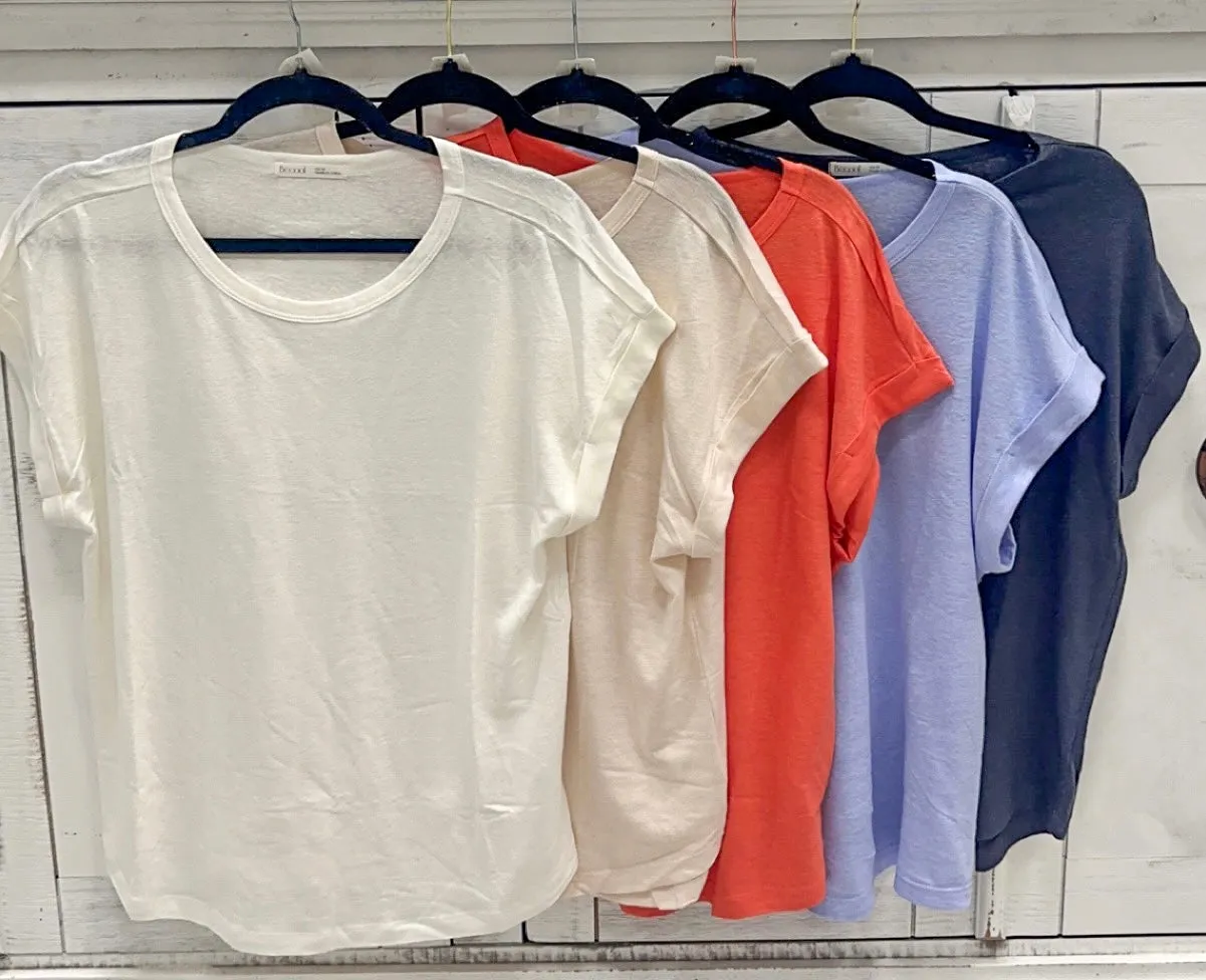 Multiple Colors - Rolled Sleeve Summer Tees