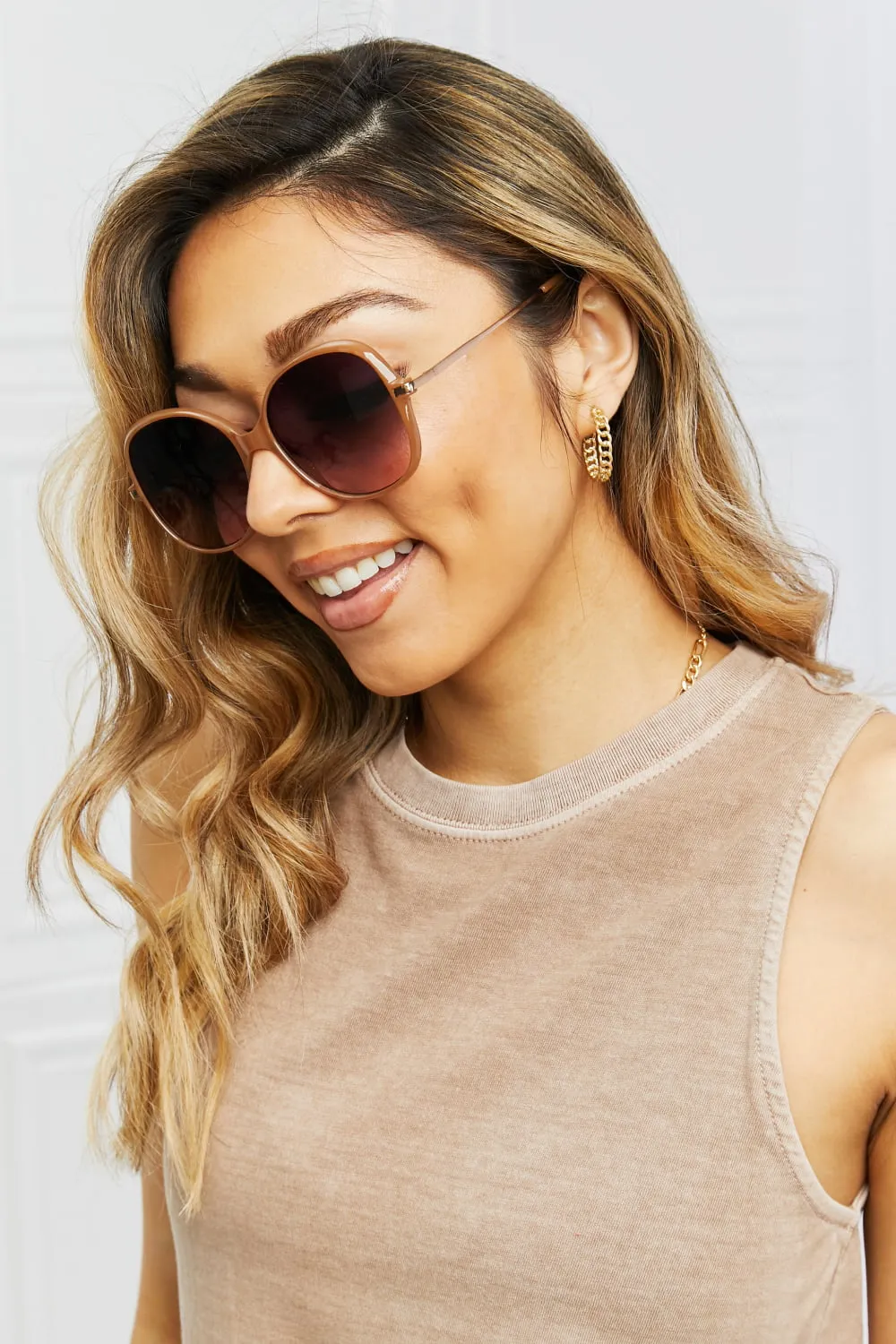 On A Perfect Day Metal-Plastic Hybrid Full Rim Sunglasses