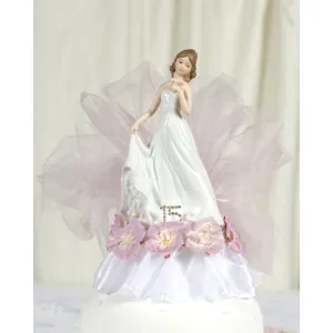 Paper Rose Porcelain Quinceanera Cake Topper- Custom Colors!