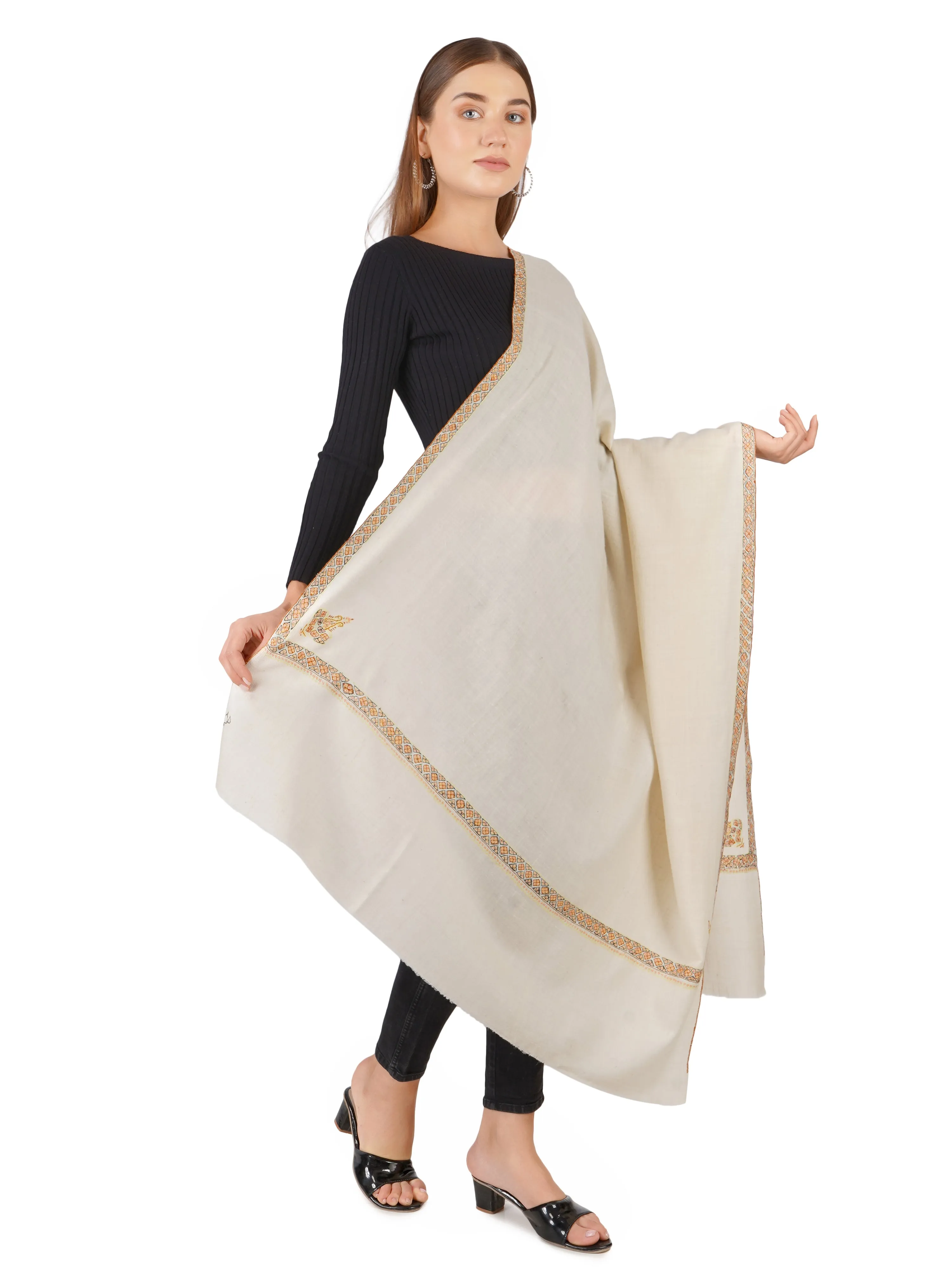 Pashmina Shawl: Elegant Grace for Timeless Style - Off White
