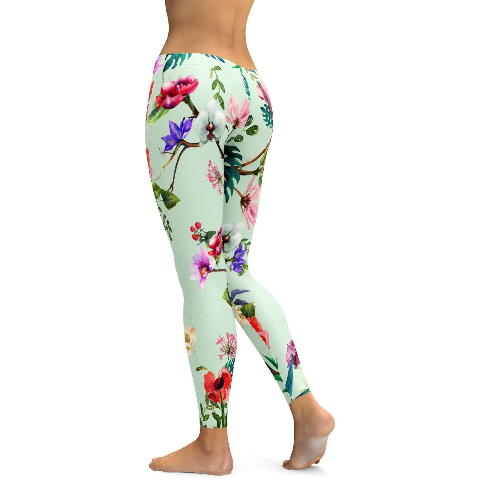 Pastel Floral Leggings