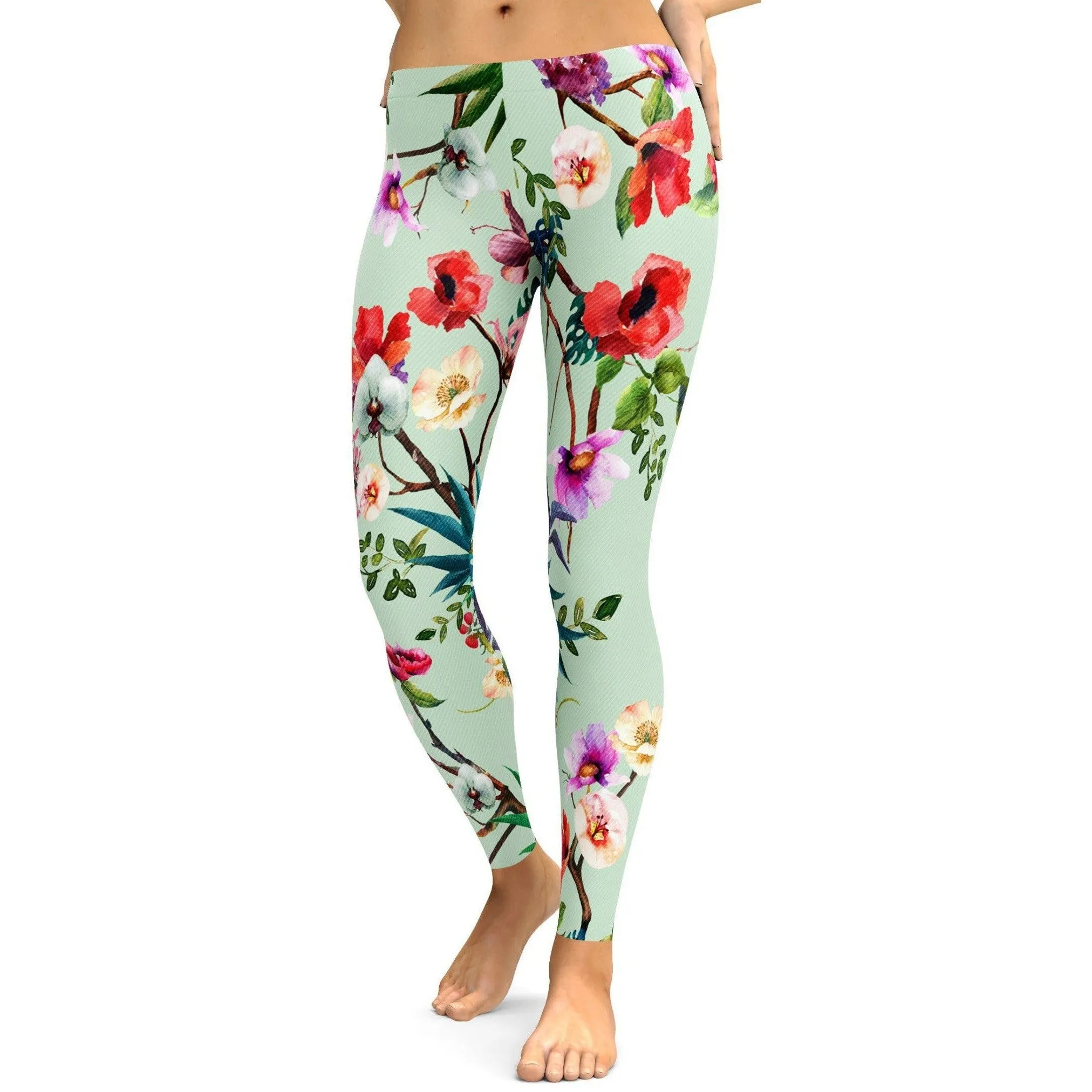 Pastel Floral Leggings