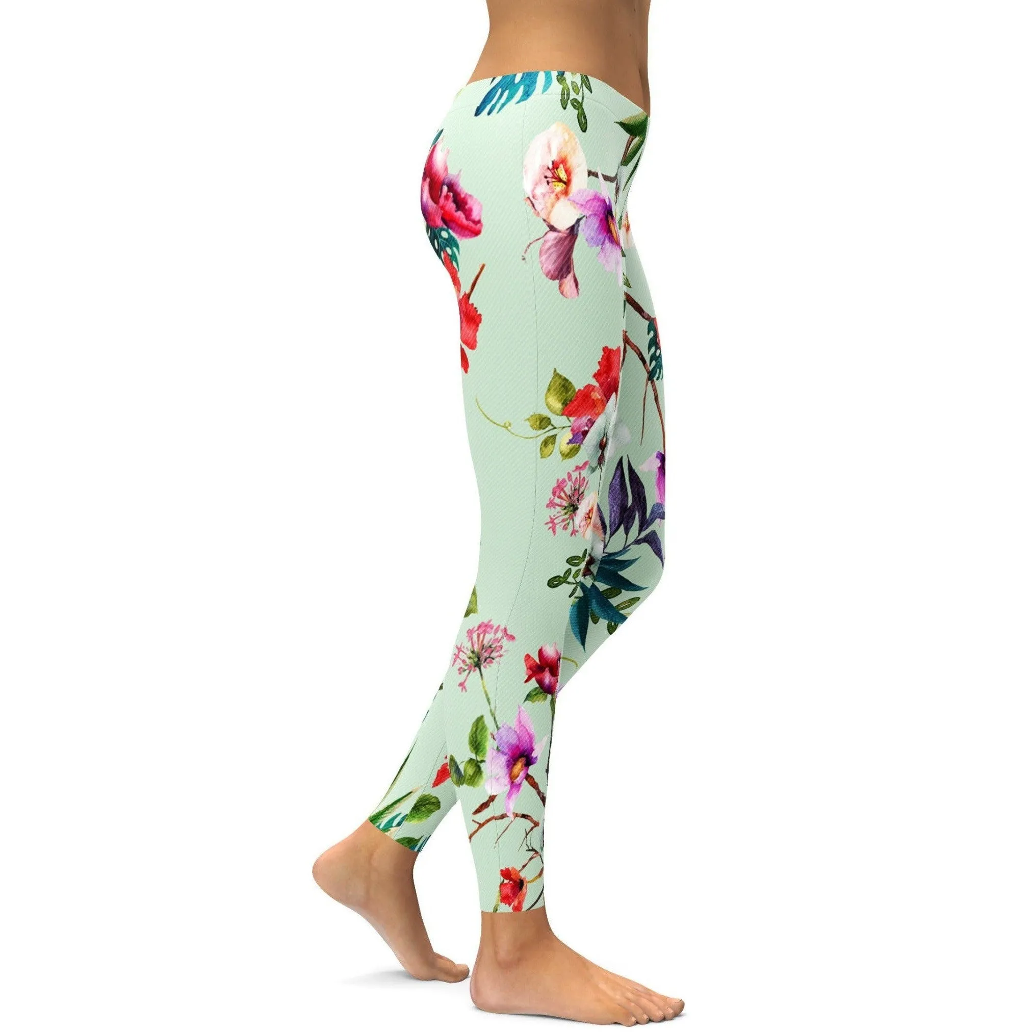 Pastel Floral Leggings