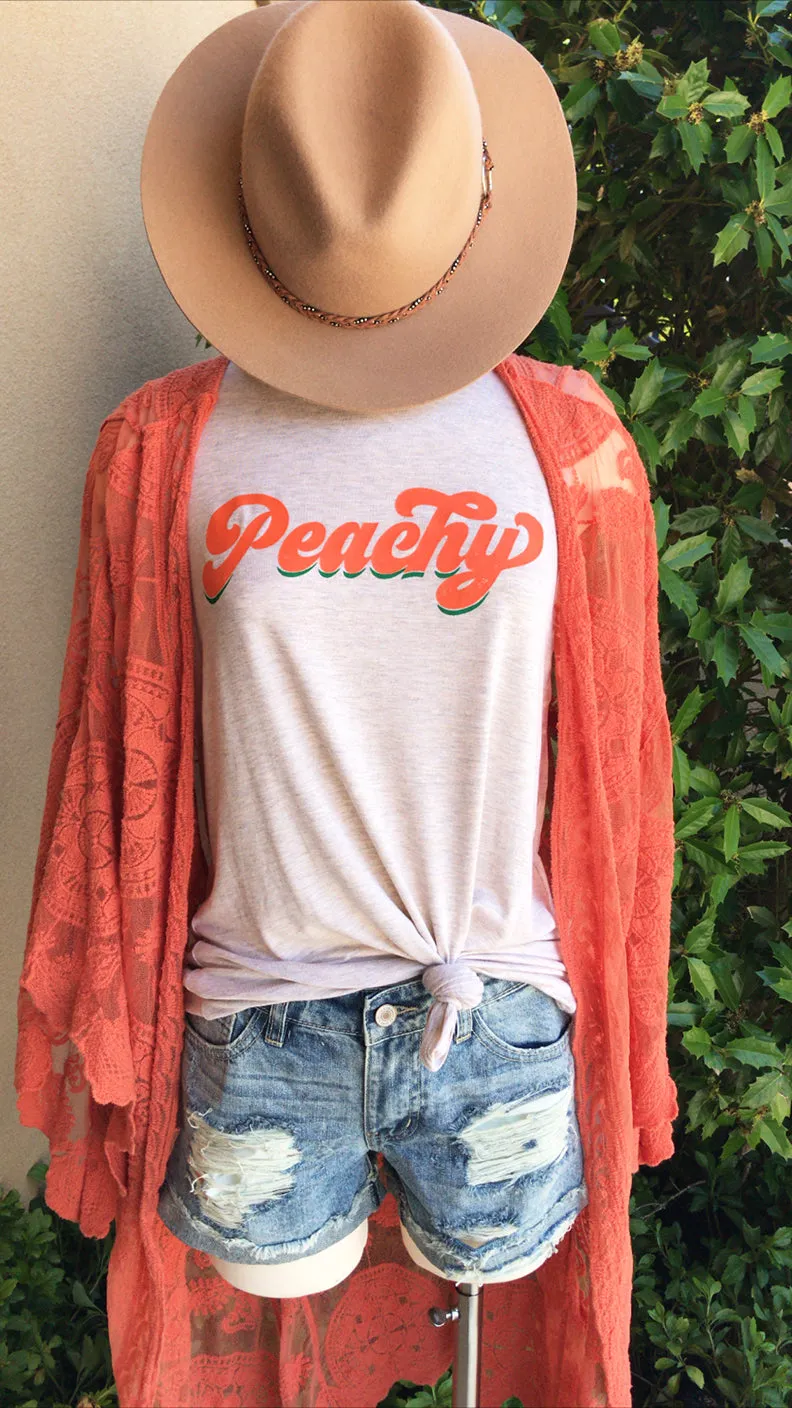Peachy Sleeveless Graphic Tee