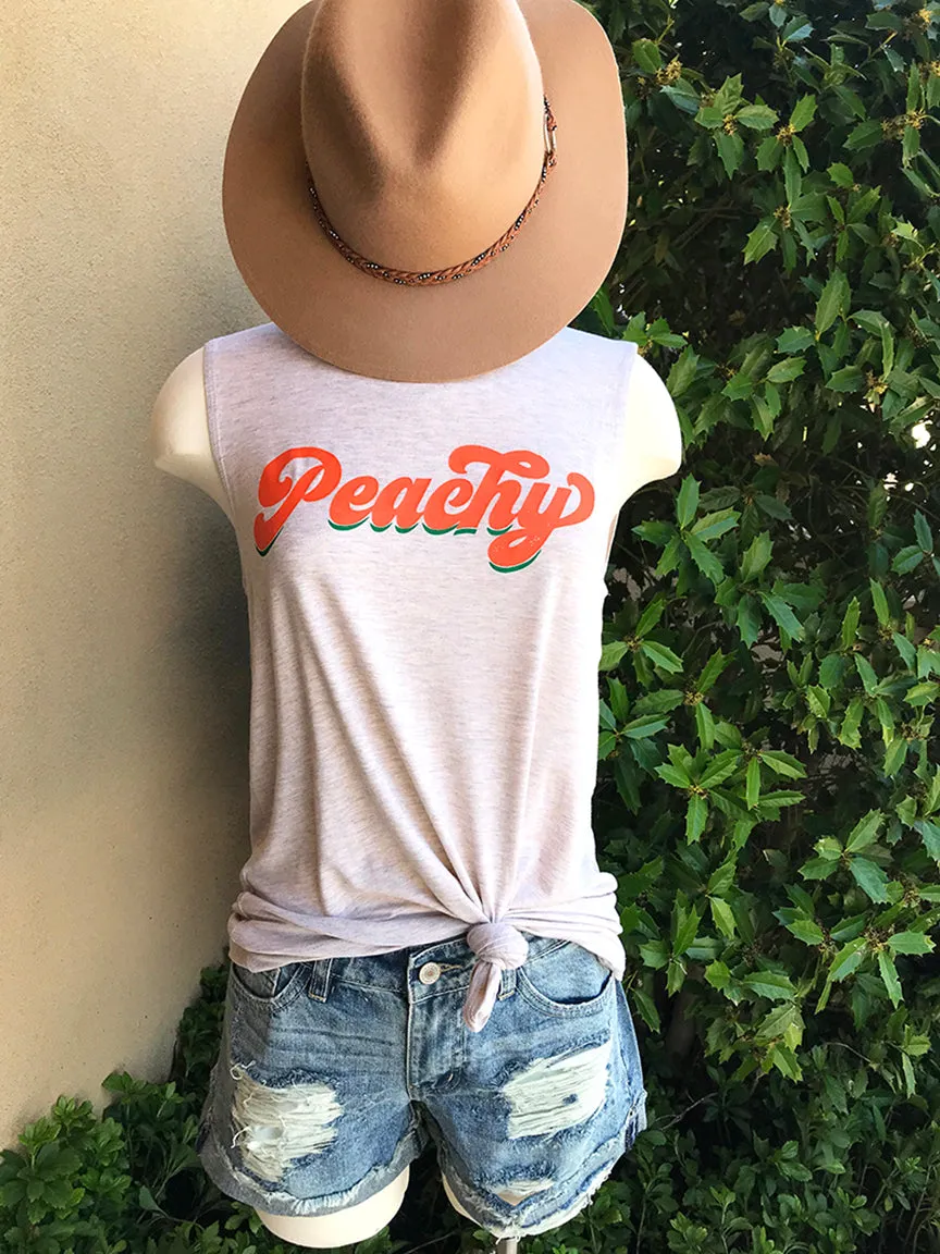 Peachy Sleeveless Graphic Tee