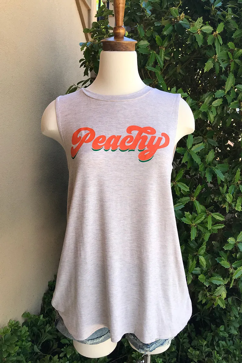 Peachy Sleeveless Graphic Tee