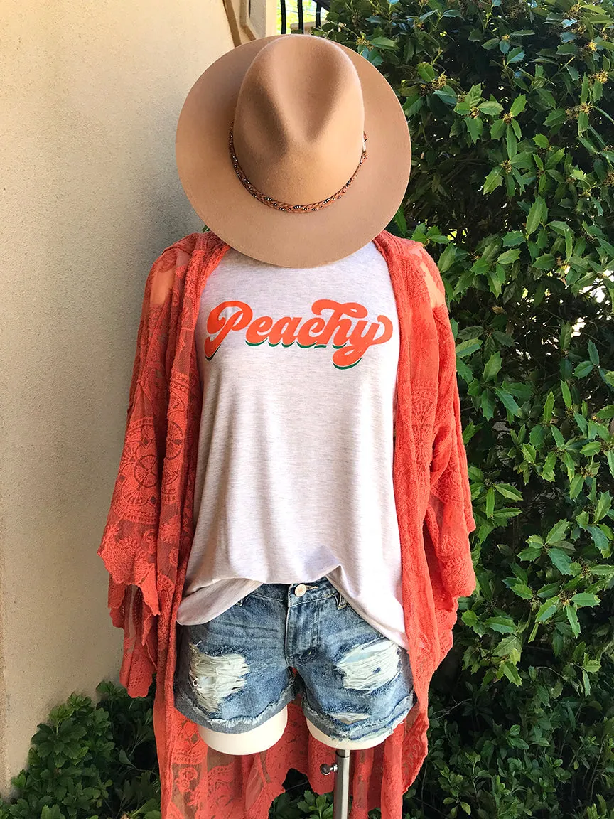 Peachy Sleeveless Graphic Tee