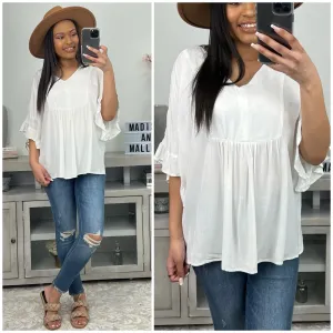 Pelot Flowy Ruffle Poncho Top