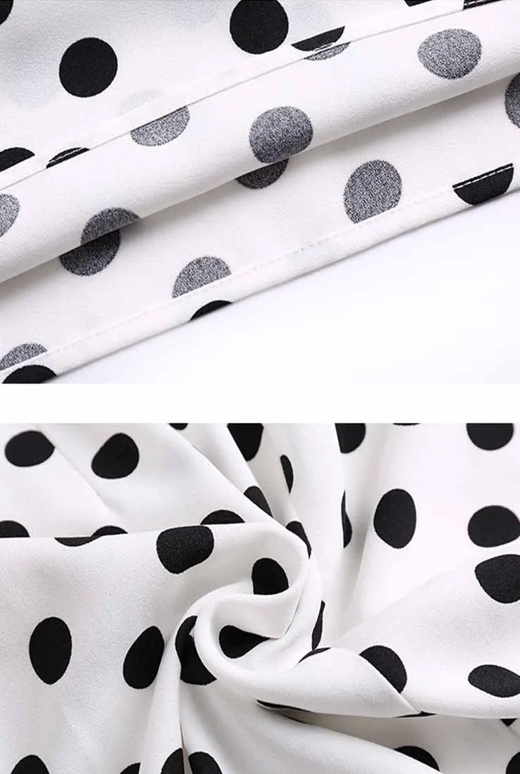 Polka Dots Printed Half Sleeve Midi Dress