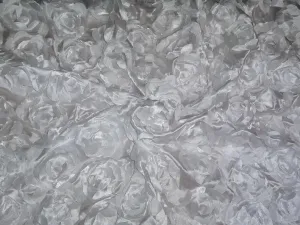 POLYESTER SATIN FABRIC 44&quot; LIGHT IVORY COLOR