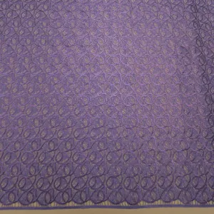 Purple Sequins Abstract Embroidered Guipure Lace Fabric