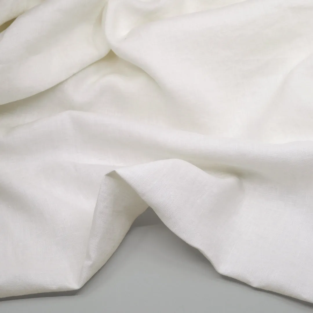 Remnant - 1m - Breezy Lightweight Linen - White