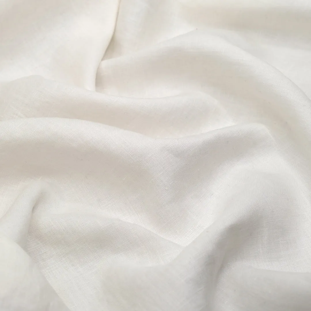 Remnant - 1m - Breezy Lightweight Linen - White